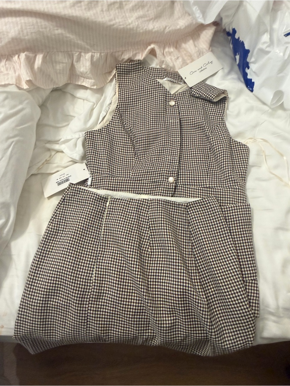 Houndstooth Skirt + Tank Set - MEDIUM